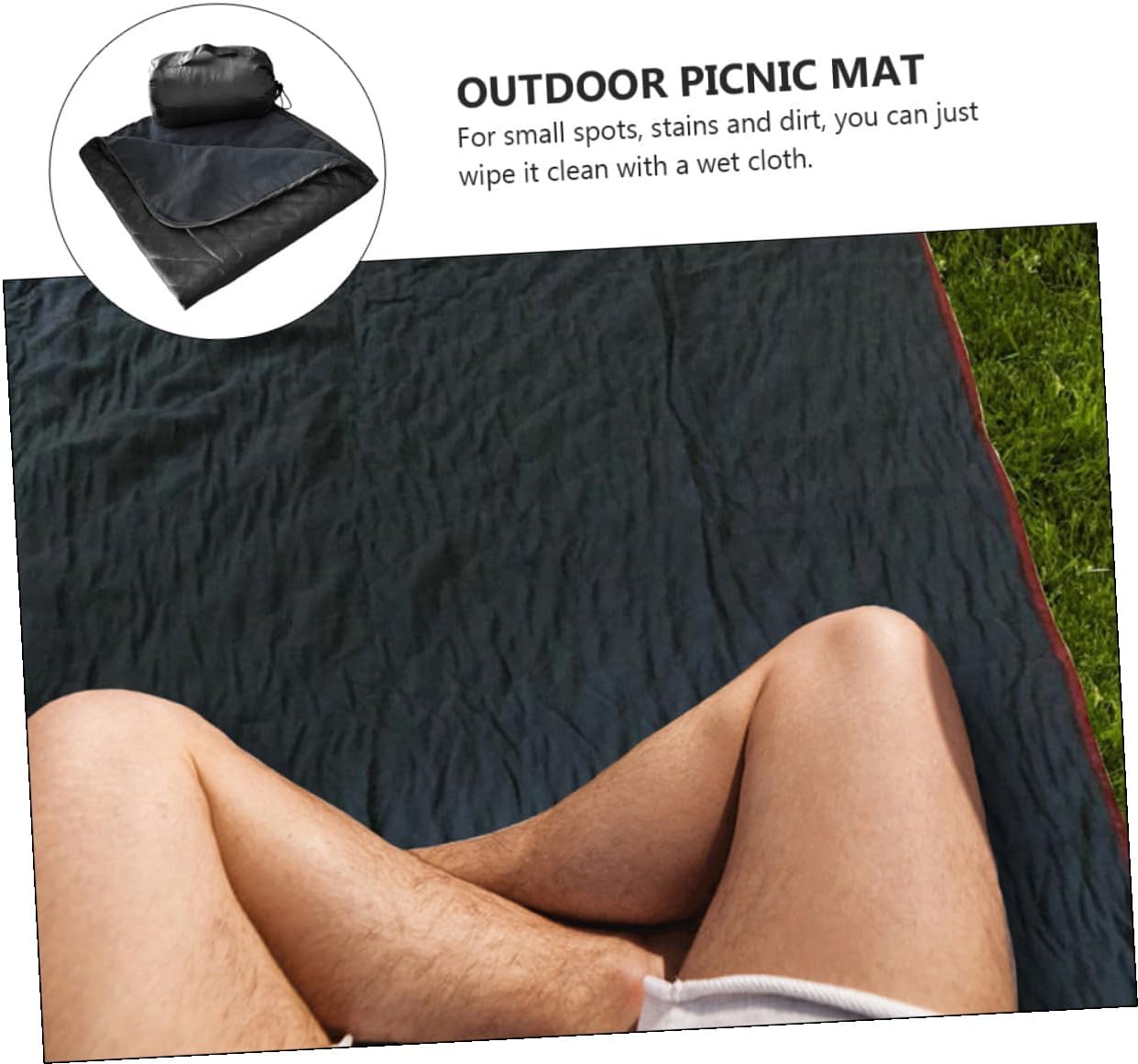 Veemoon Outdoor Camping Blanket Fleece Waterproof Picnic Mat Sand Proof Ground Cover Warm Cozy Nap Blanket for Hiking and Beach Use