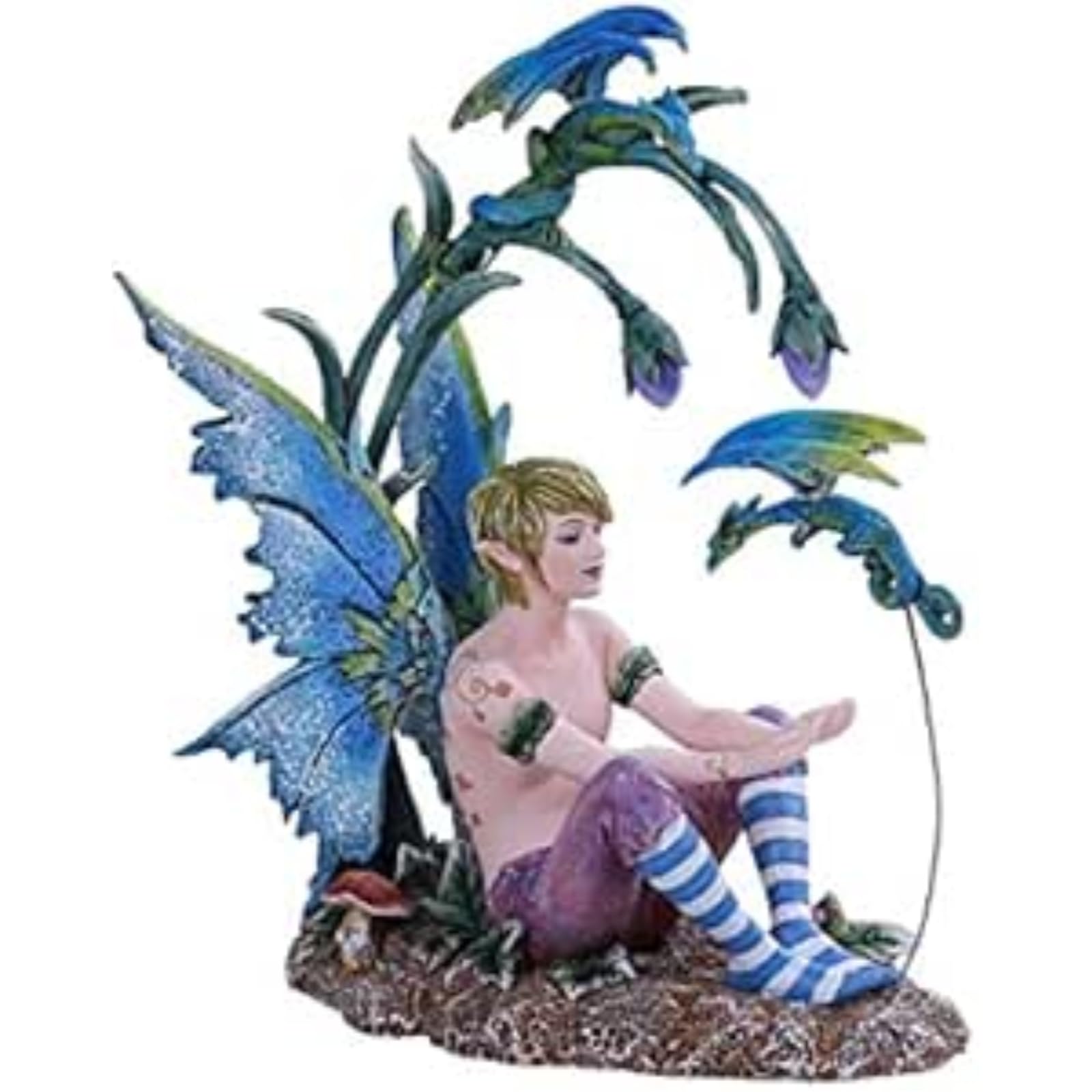 Statue fée magique enchantée miniature Amy Brown figurine féerique champignon