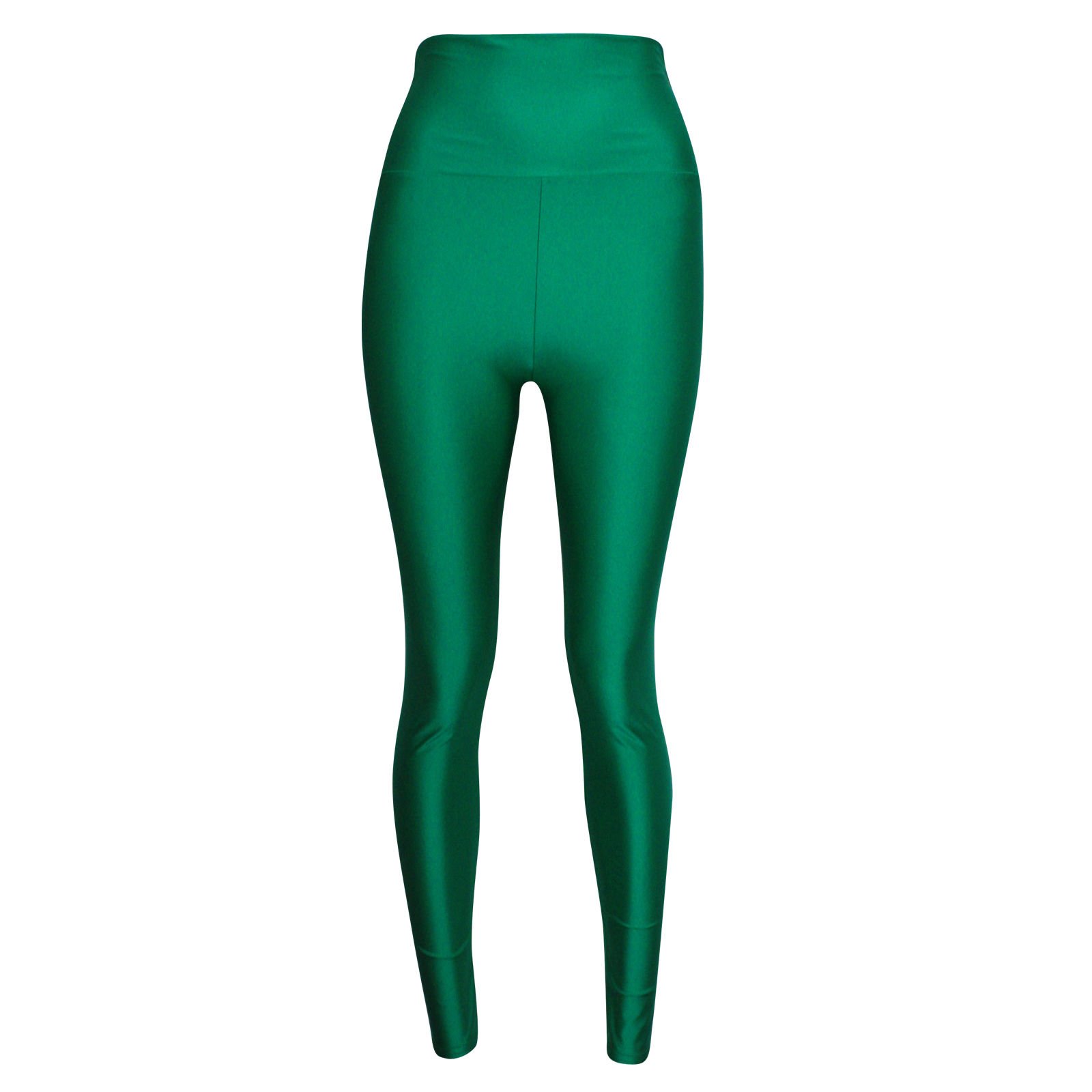 Girlzwalk Women's Green ® High Waisted Disco Shiny Wet Look Leggings