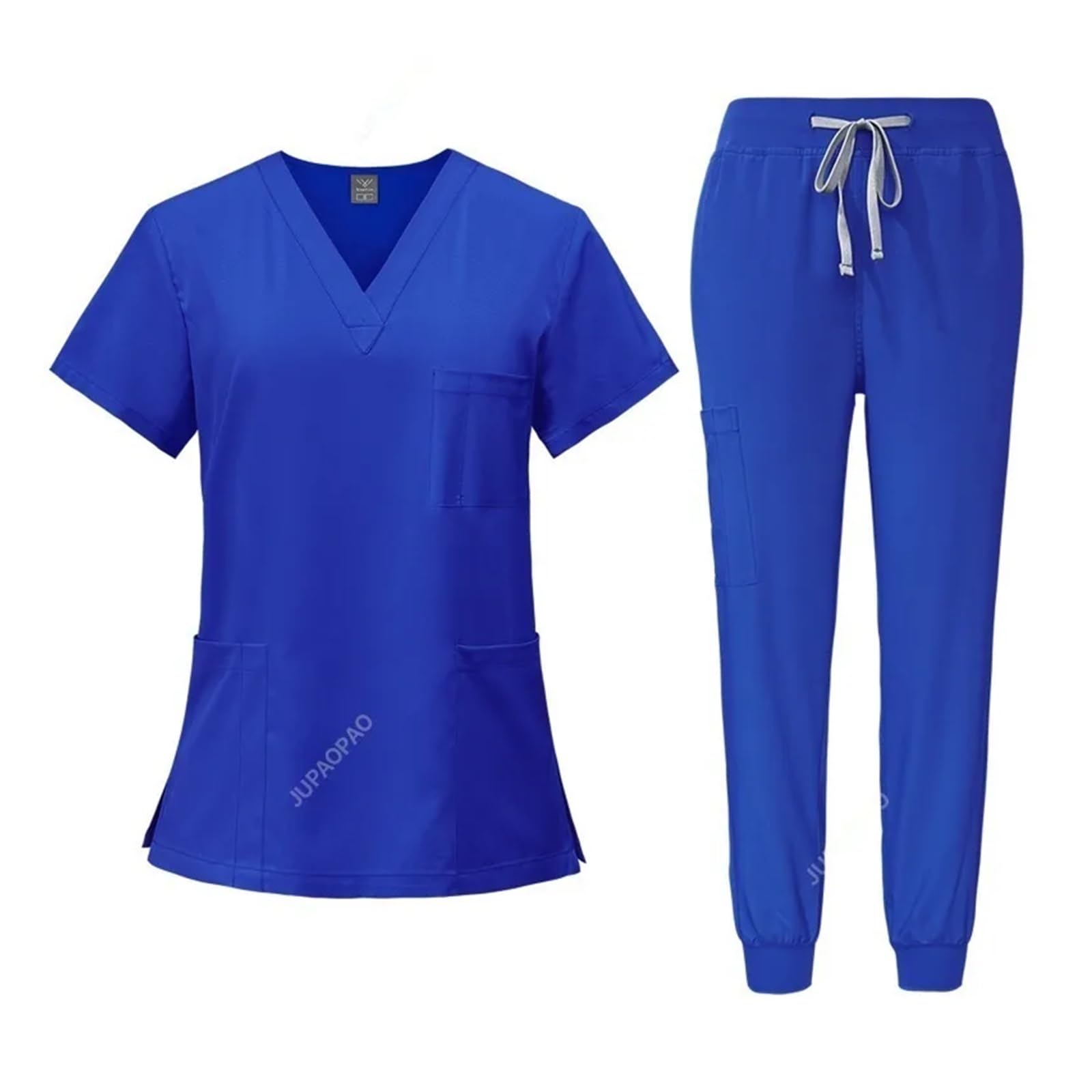 Uniforme Enfermera Conjunto de uniforme médico, tops elásticos con bolsillo, enfermera, cirugía, ropa trabajo for salón belleza