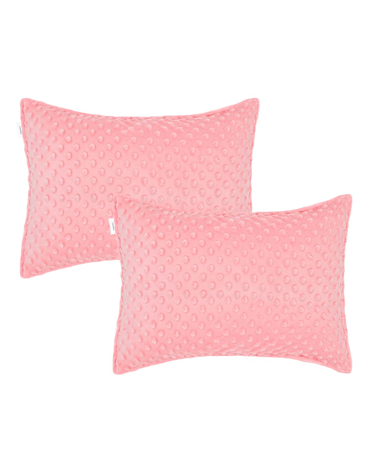 ALVABABY Toddler Pillowcase Kids Pillow Cover Bean Velvet Soft Warm 2 Pack Fit 13"x 18" or 12"x16" Envelope for Girl Boy Travel Pink-image-7
