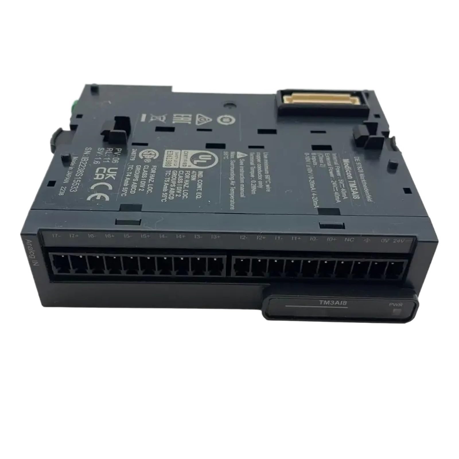 TM3 Module 8 entrées analogiques à vis 24Vdc TM2AMI8HT TM3AI8 pour automate