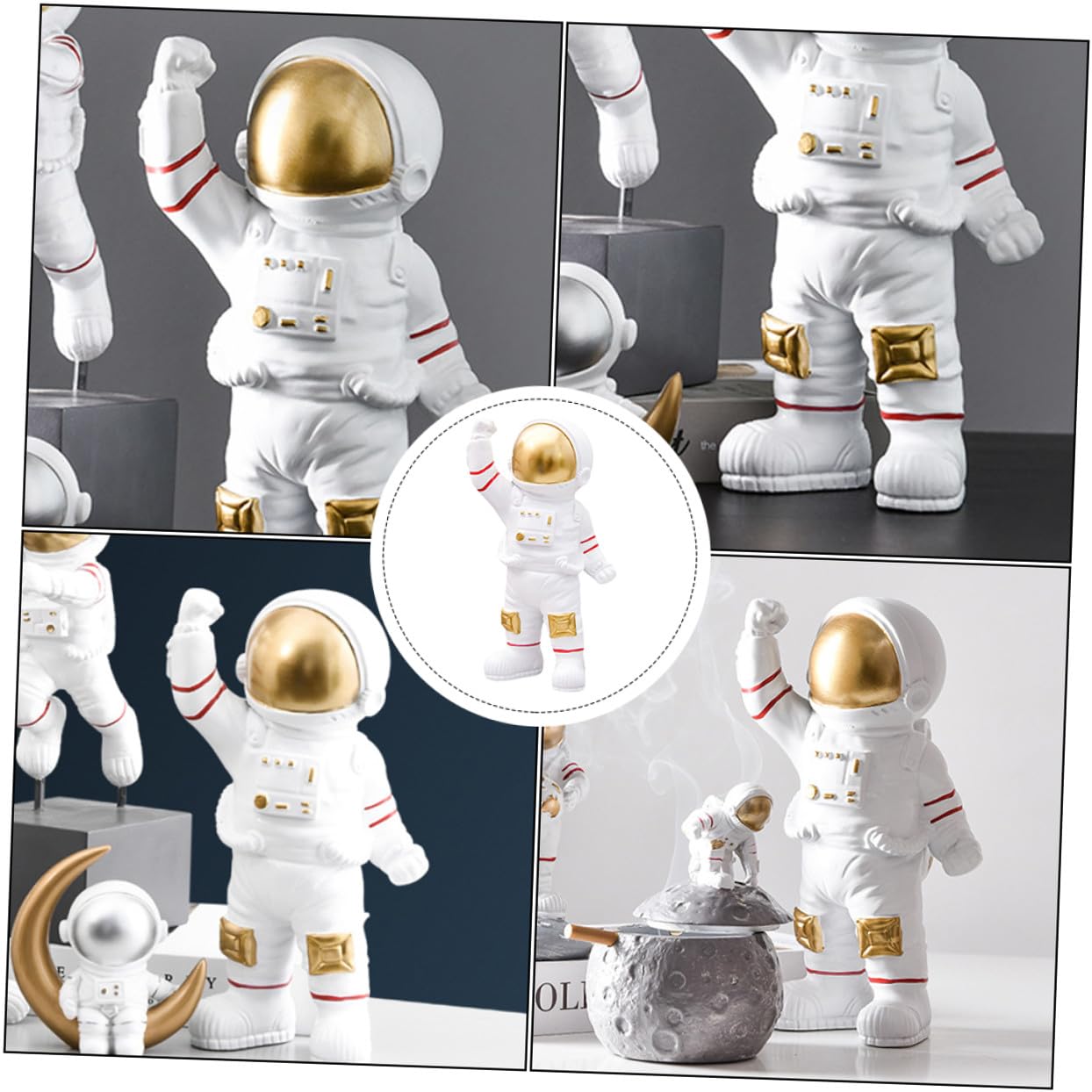 OUNONA Astronautenfigur aus Kunstharz, 1 Stück, Kreative Tischdeko