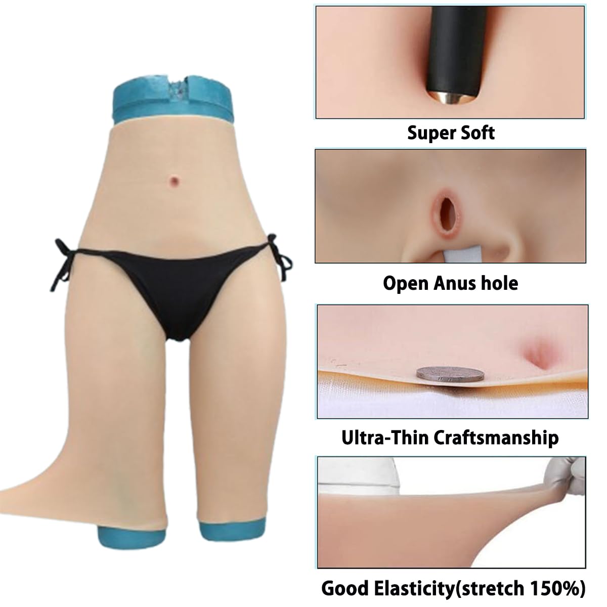 Mutande in silicone ad alta elasticità, per fianchi e glutei, modellanti per il corpo, abbigliamento da travestitismo da uomo a donna per cosplay transgender