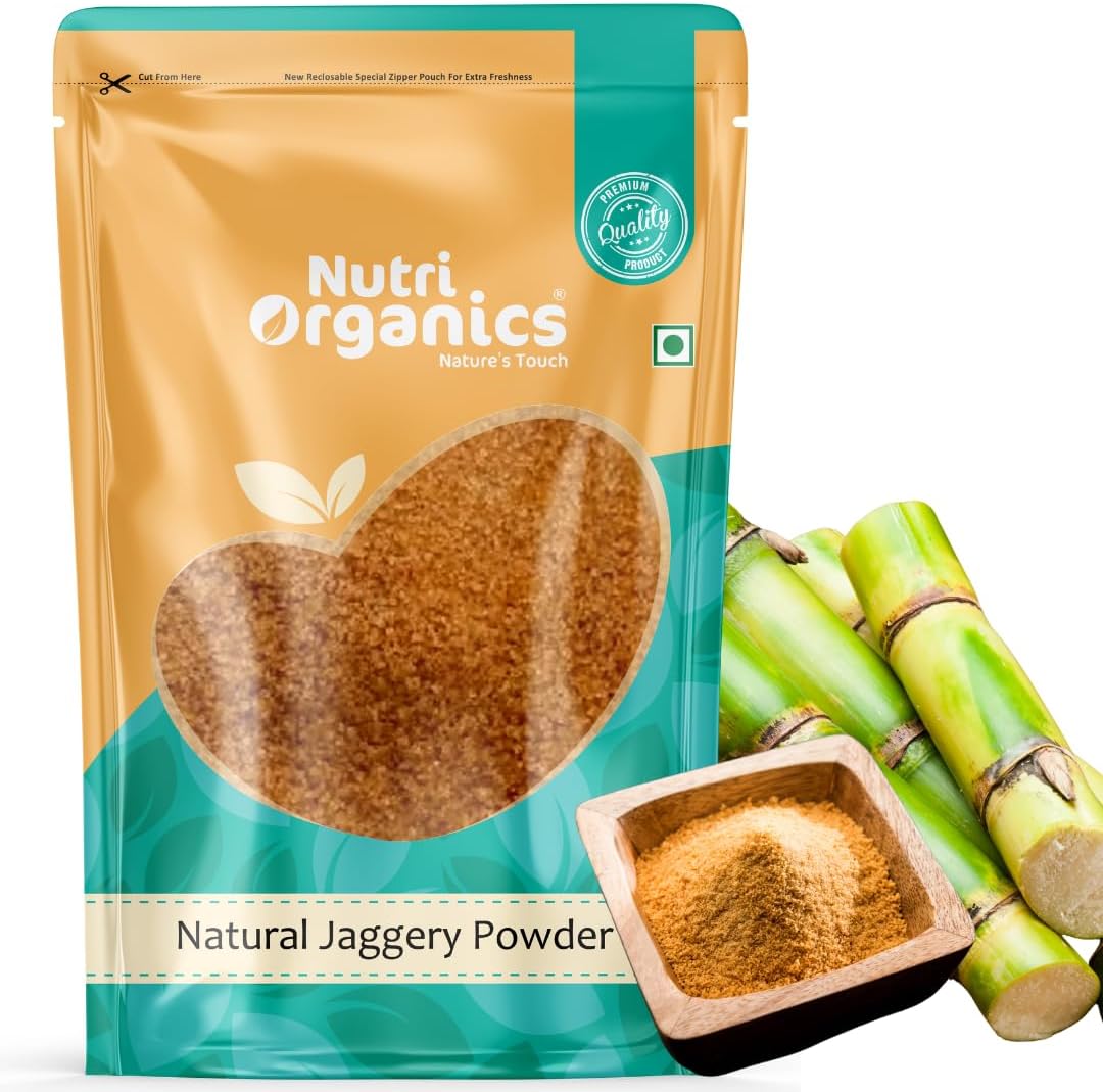 NutriOrganics Jaggery Powder Pouch, 1000 g