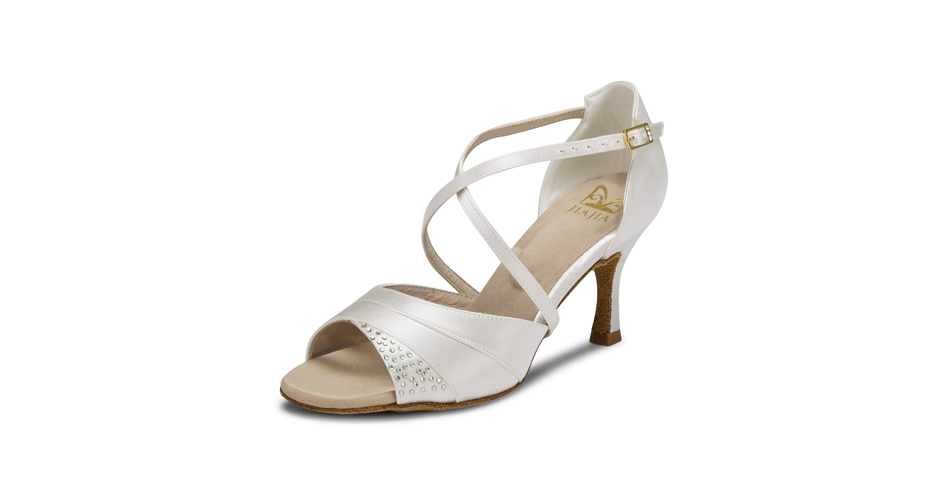 JIAJIA Women's Satin Sandals - Latin Salsa Dance Spain