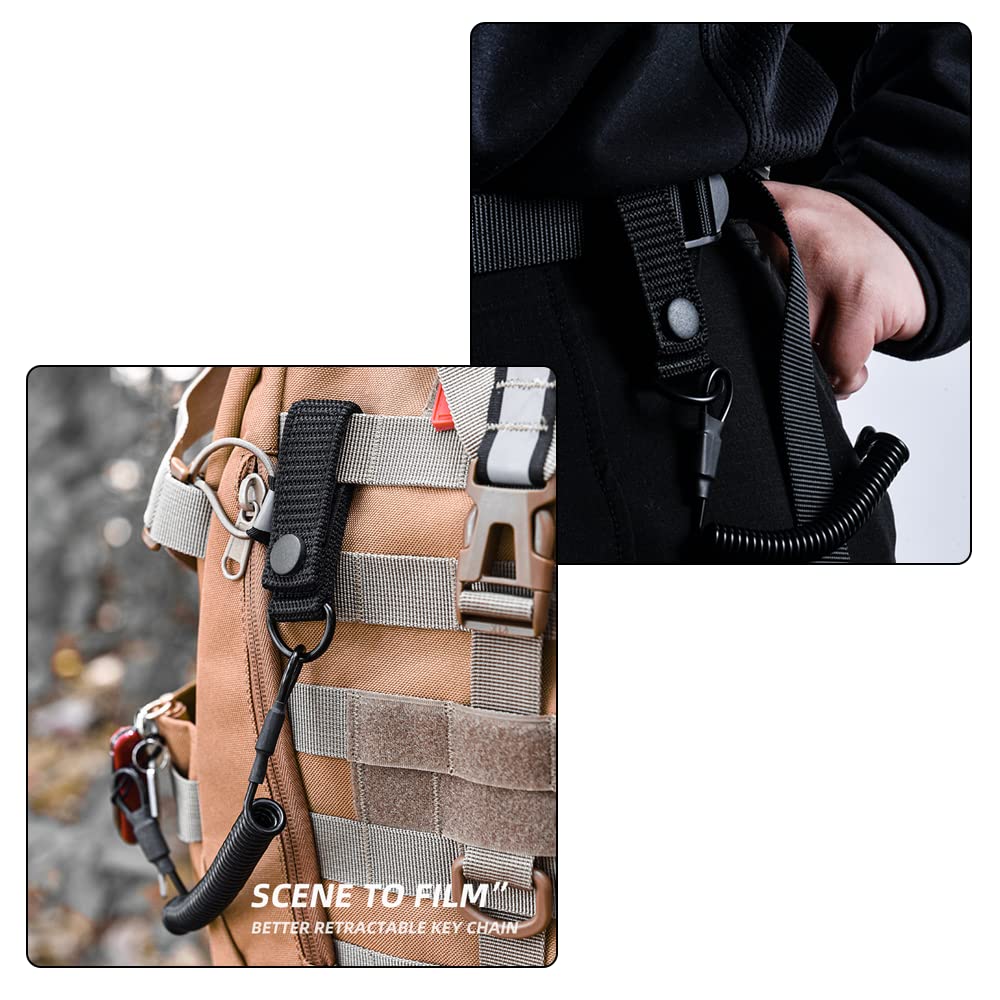Tattico Anti-perso Cordino Elastico Militare Corda Molla Cinghia di Sicurezza Titolari Della Pistola Corda per Portachiavi Catena Accessori Esterni