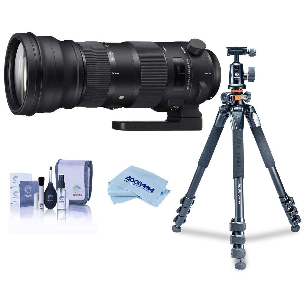 Sigma 150-600mm F5-6.3 DG OS HSM Sport Lens for Nikon DSLR Cameras - Bundle with Vanguard Alta Pro 2