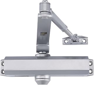 CLG HARDWARE DC6003 Medium Duty Commercial Door Closer - Surface Mounted, Automatic Door Closer, Cast Aluminum - UL 3 Hour Fire Rated, Size 3 for Residential & Light Commercial Doors - US26D Aluminum