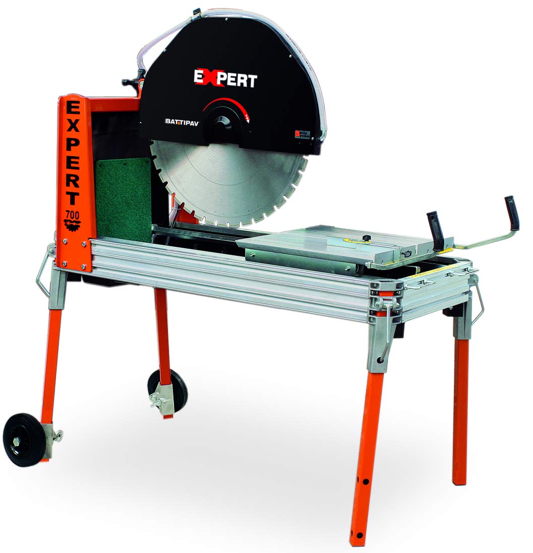 Der"trennscheibenshop“ liefert GARANTIERT nur neue Tischsägen von Battipav! Steinsäge, TS18_EAN 8021410052818 Expert-700-230V~50Hz 3,5Kw Steintrennmaschine Leistungsstarke Baustellensäge