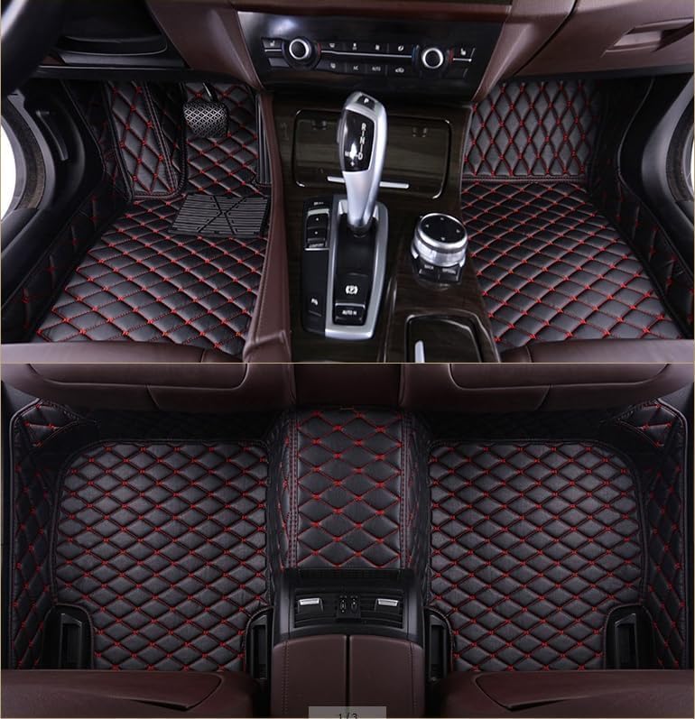 Custom Car Mats Accessories Sedan SUV Sport Car All Weather Car Floor mats Compatible with Men Women Floor Mats (Black red)