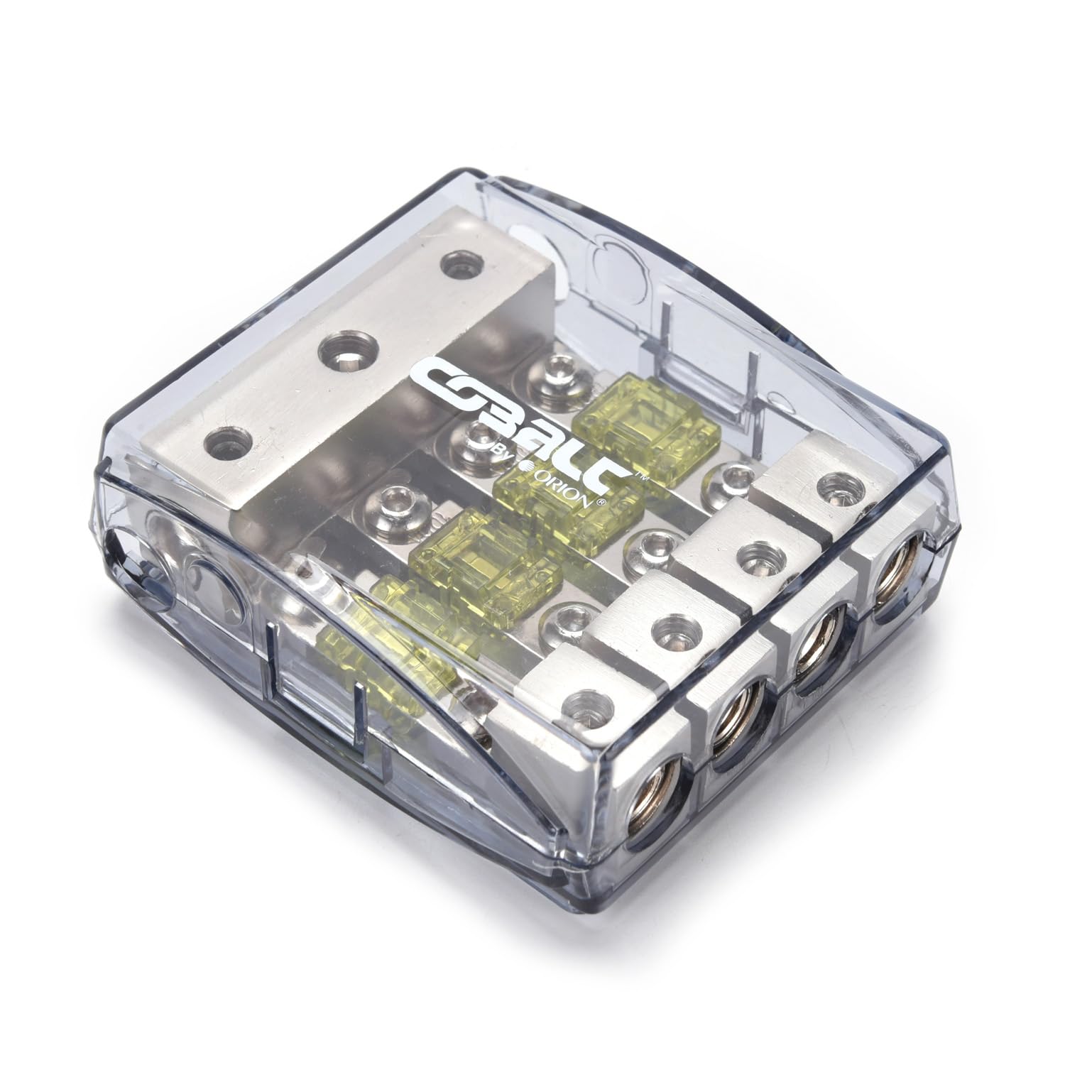 Orion Cobalt DBF1444 Power Distribution Block, One 4/8 Gauge Input for Four 4/8 Gauge Output, Mini ANL Fuse Holder for Car Audio Amplifier | Auto Parts, Automotive, Marine (100A Fuses Included)