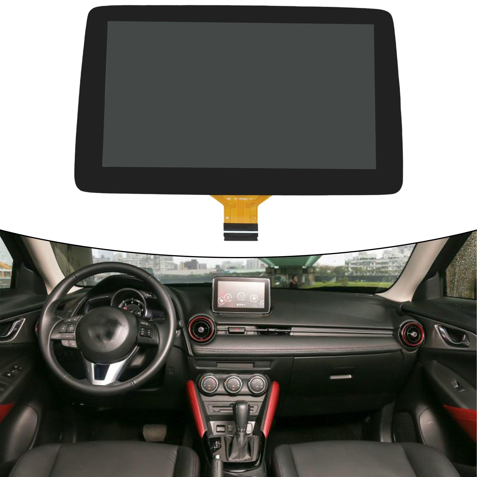 7 Zoll LCD Display Bildschirm für Mazda 3 2014 2015 2016 Cx-3 Mx-5 2016-2019 Radio Nav Monitor Tm070rdz38 Schwarz