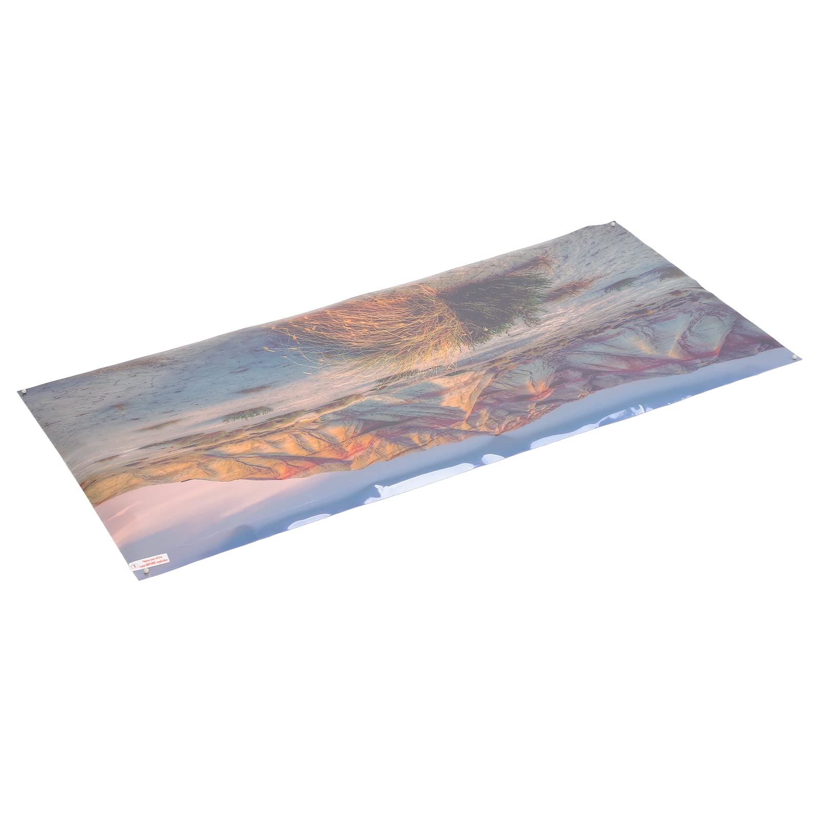 aqxreight Górne pustynię Akwarium Tło Plakat 3D PVC Dekoracja Ryb Samoprzylepna Naklejka ścienna 24x16 Cali (91 * 50CM)