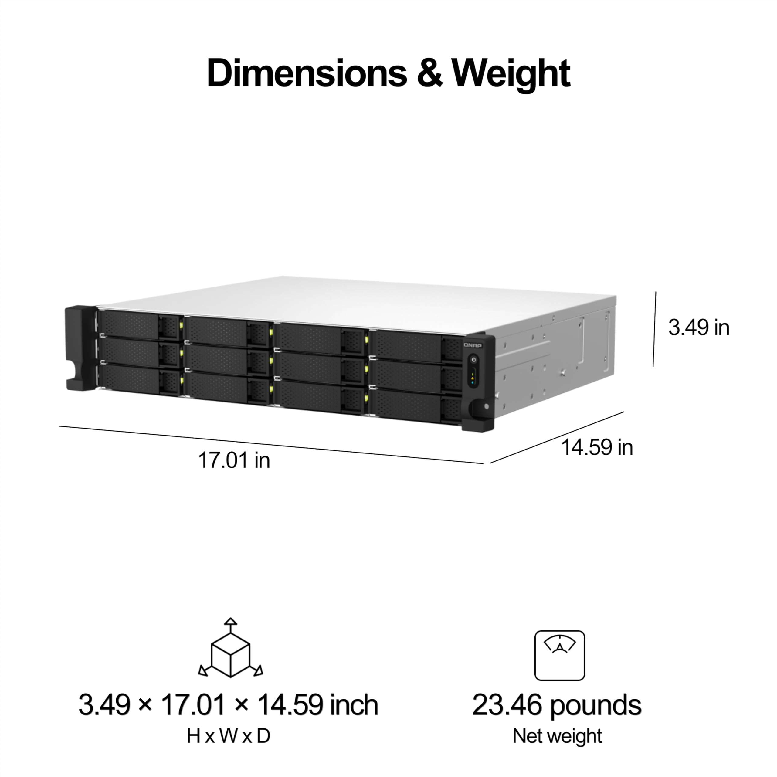 Amazon.com: QNAP TS-1264U-RP-8G-US 12 Bay High-Speed Rackmount NAS