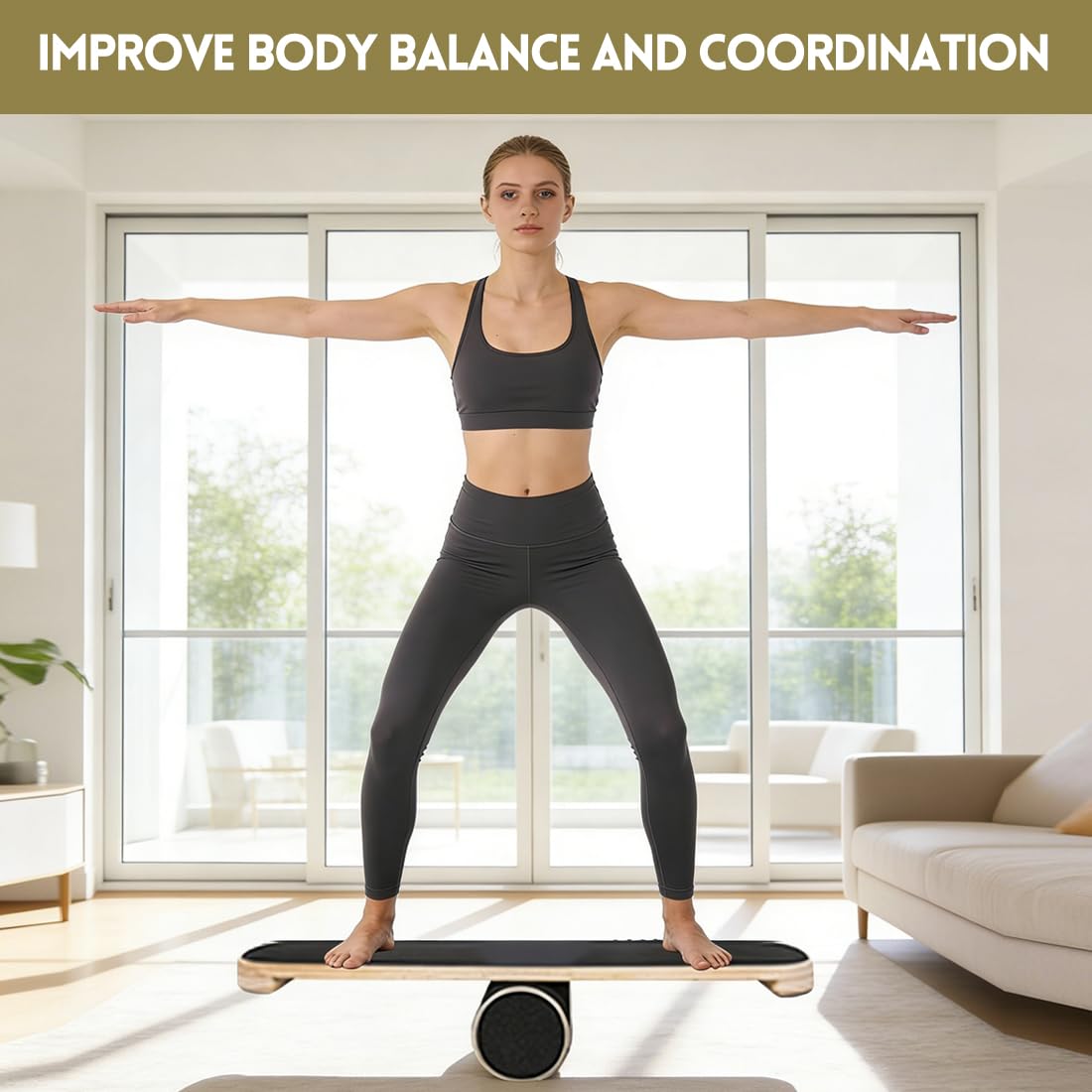 LOMUG Balance Board półkula z litego korka