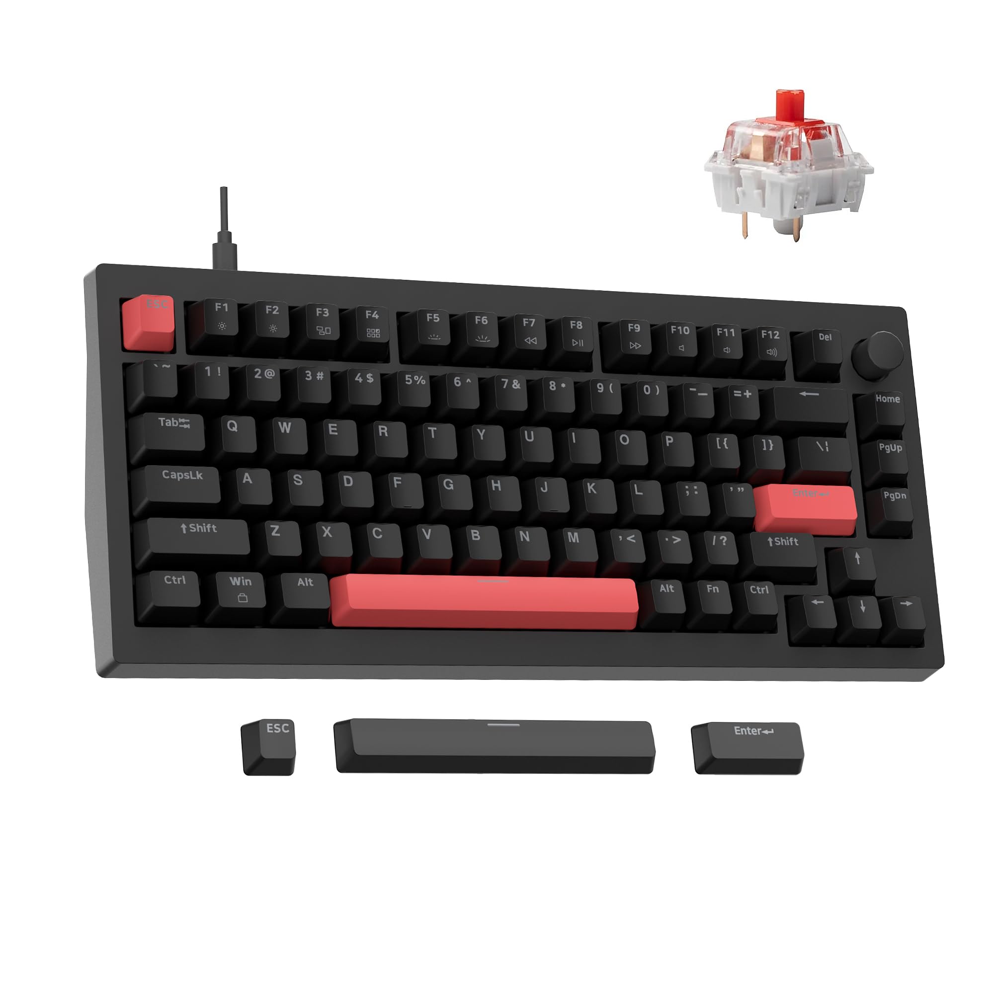 Amazon | LEMOKEY X4 QMK 有線メカニカルキーボード 75