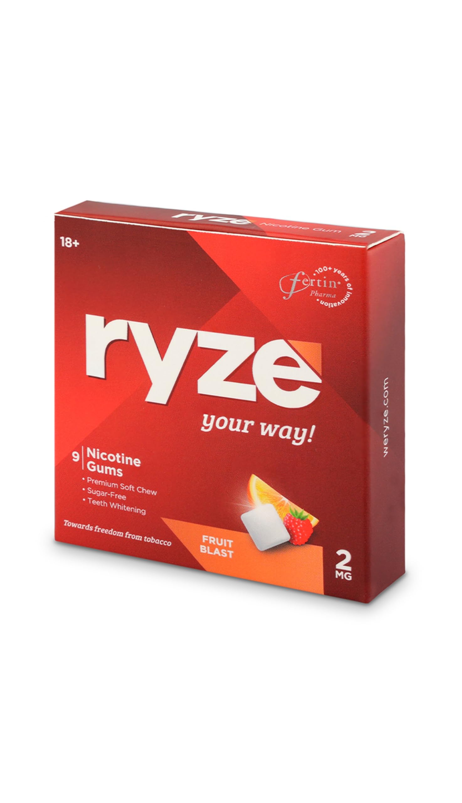 RYZE Nicotine Gum 2mg | 9 Gums | Fruit Blast | Quit Smoking & Chewing Tobacco | WHO Approved | Easy on Throat | Sugar Free | Teeth Whitening Gum (B0DCGDFRQW) Amazon Price History, Amazon Price Tracker