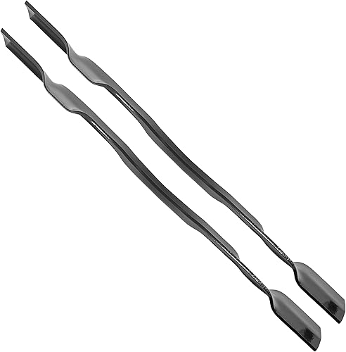 Miniatura 4 de Caltric 2 cuchillas de cubierta compatibles con John Deere 102 105 107 115 125 135 D100 D105 (21 38 pulgadas de largo - 2.6 pulgadas de ancho)