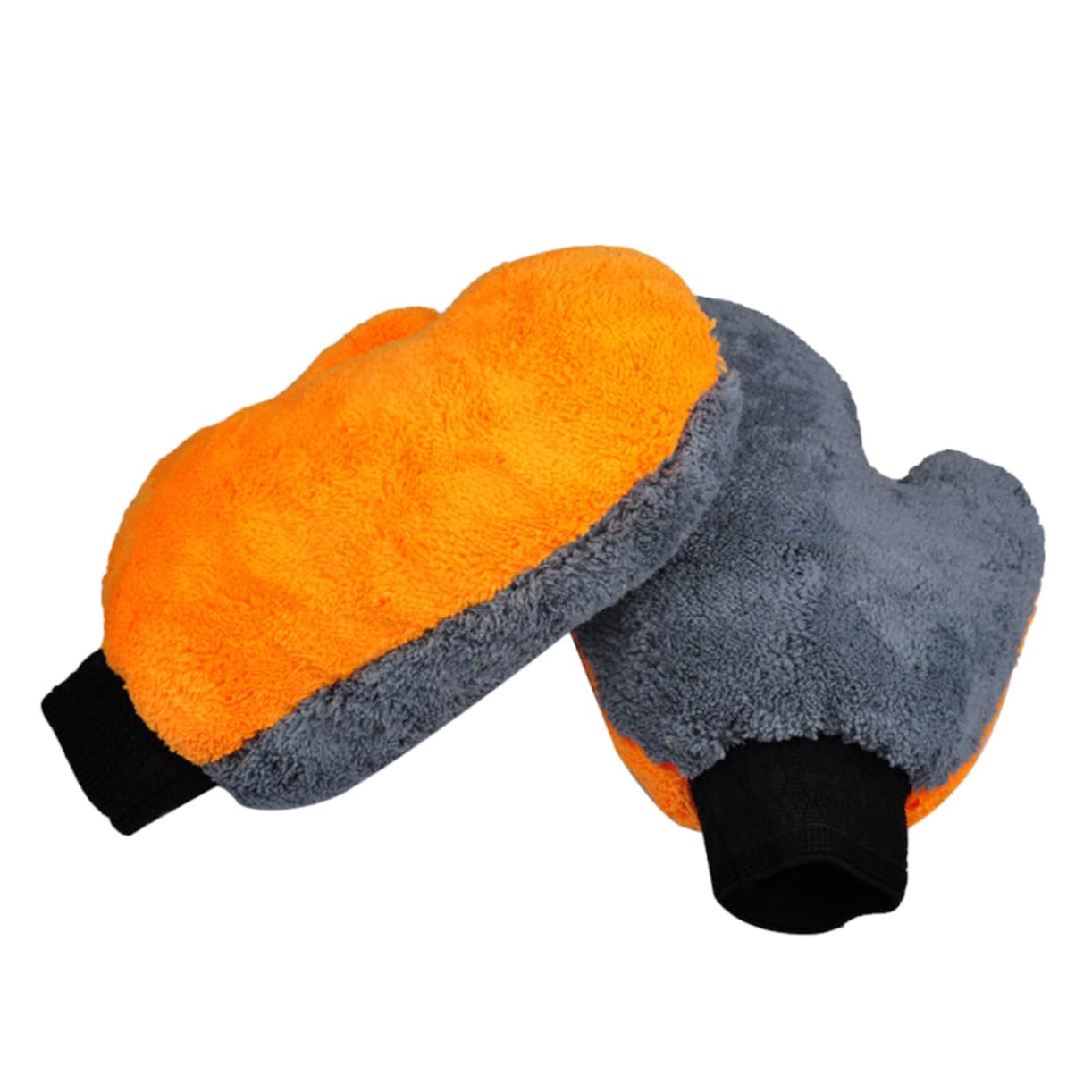 HAPINARY Coral Fleece Car Wash Mitt Ultra Water Absorption Cleaning Tool for Cars Trucks Motorcycles More Lint Scratch Dual Sided Design for Safe Detailing