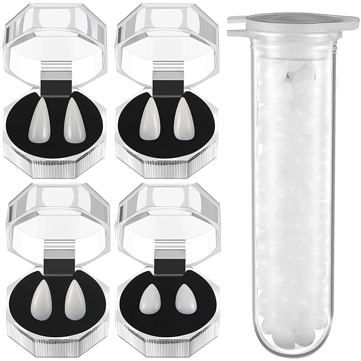 Buy ZEACCT 5 Pieces Vampire Fangs Kit 4 Sizes Custom Fangs Vampire