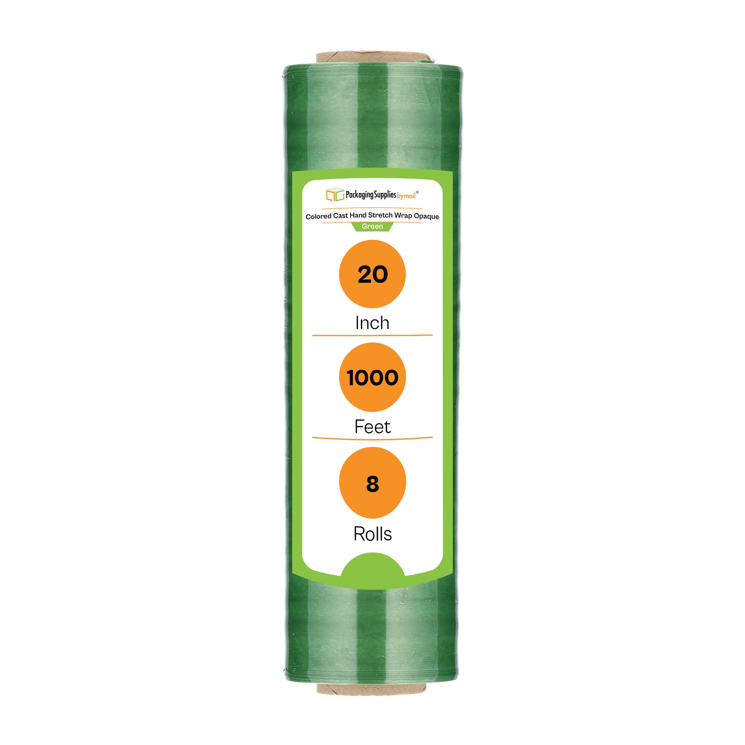Green Stretch Wrap for Moving, 8 Pack of 20 Inch x 1000 Feet, High Cling Moving Stretch wrap, Cast Hand Stretch Film Moving wrap Rolls, Strong Plastic Wrap for Moving Furniture
