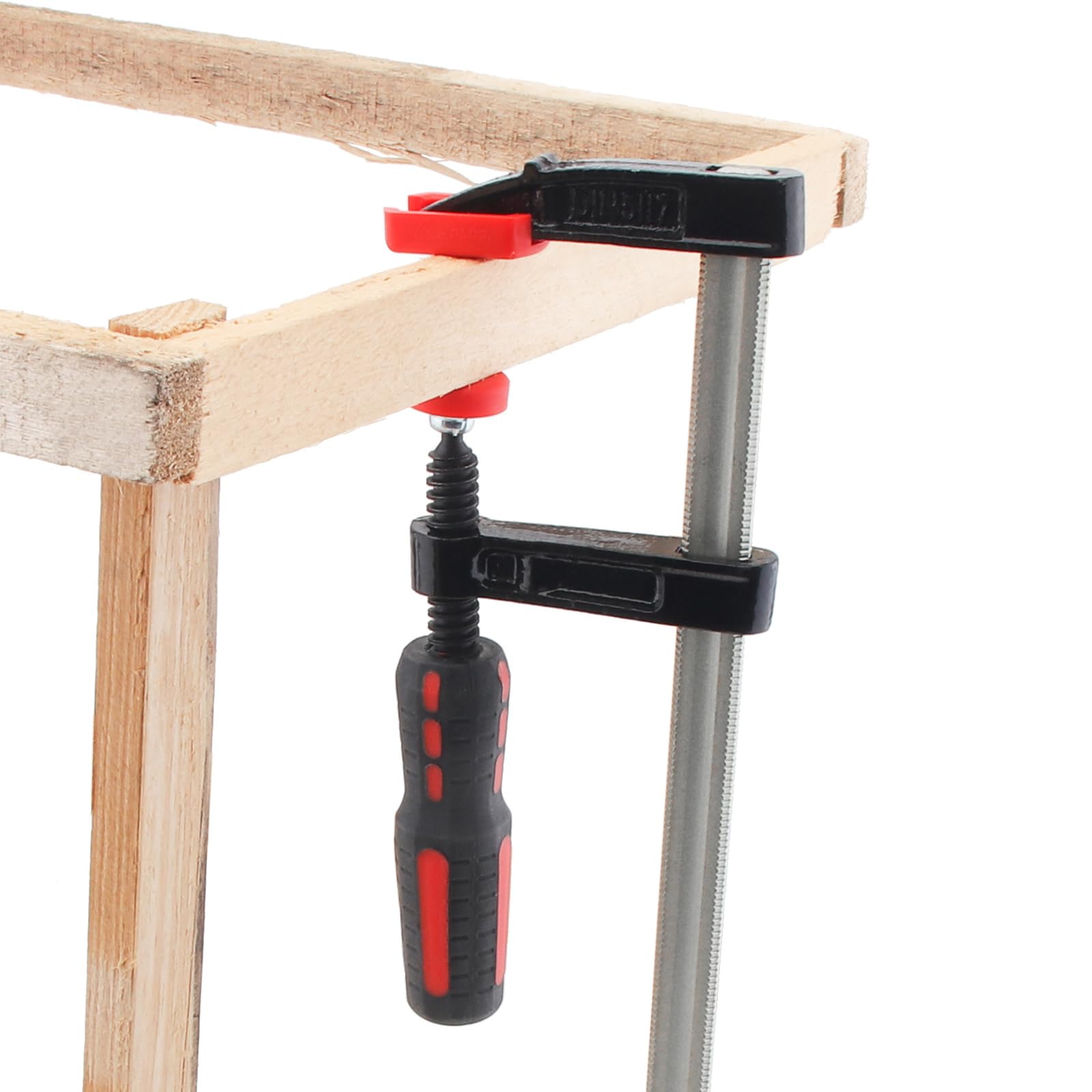 Set di 2 morsetti per barra in acciaio, 20,3 cm e 30,5 cm, morsetti a F tedeschi a forma di F, morsetti a F leggeri per la lavorazione del legno