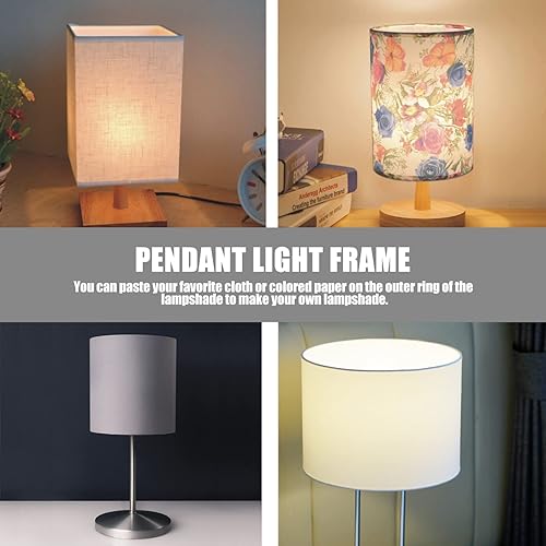 Miniatura 8 de Protector de lámpara de metal, marco redondo de lámpara de techo, soporte de lámpara de techo, marco de jaula, protector de bombilla, accesorio para