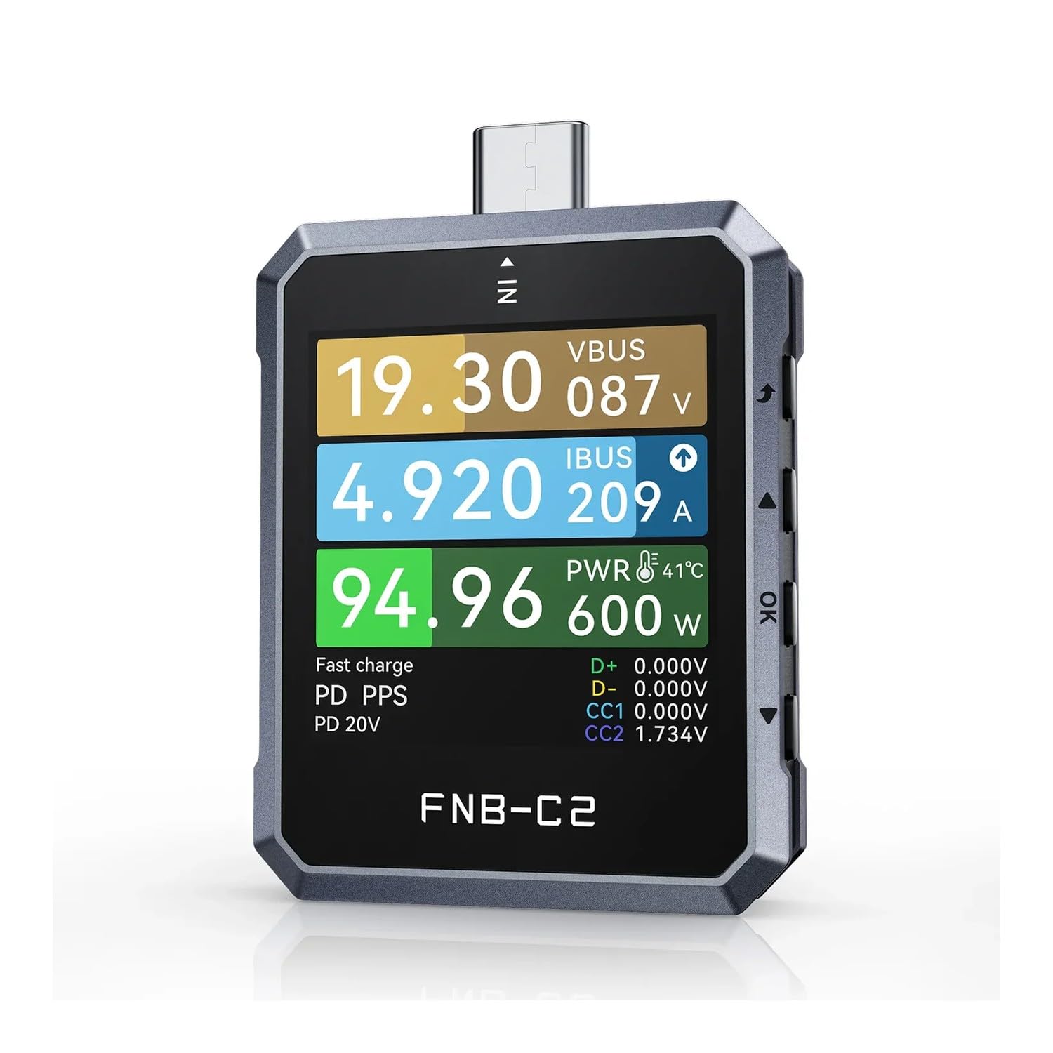 FNIRSI FNB-C2 USB tester protokołów zasilania szybkiego ładowania