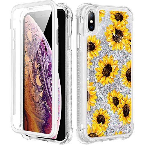 Caka Iphone X Case Iphone X Xs Sunflower Glitter Full Desertcart