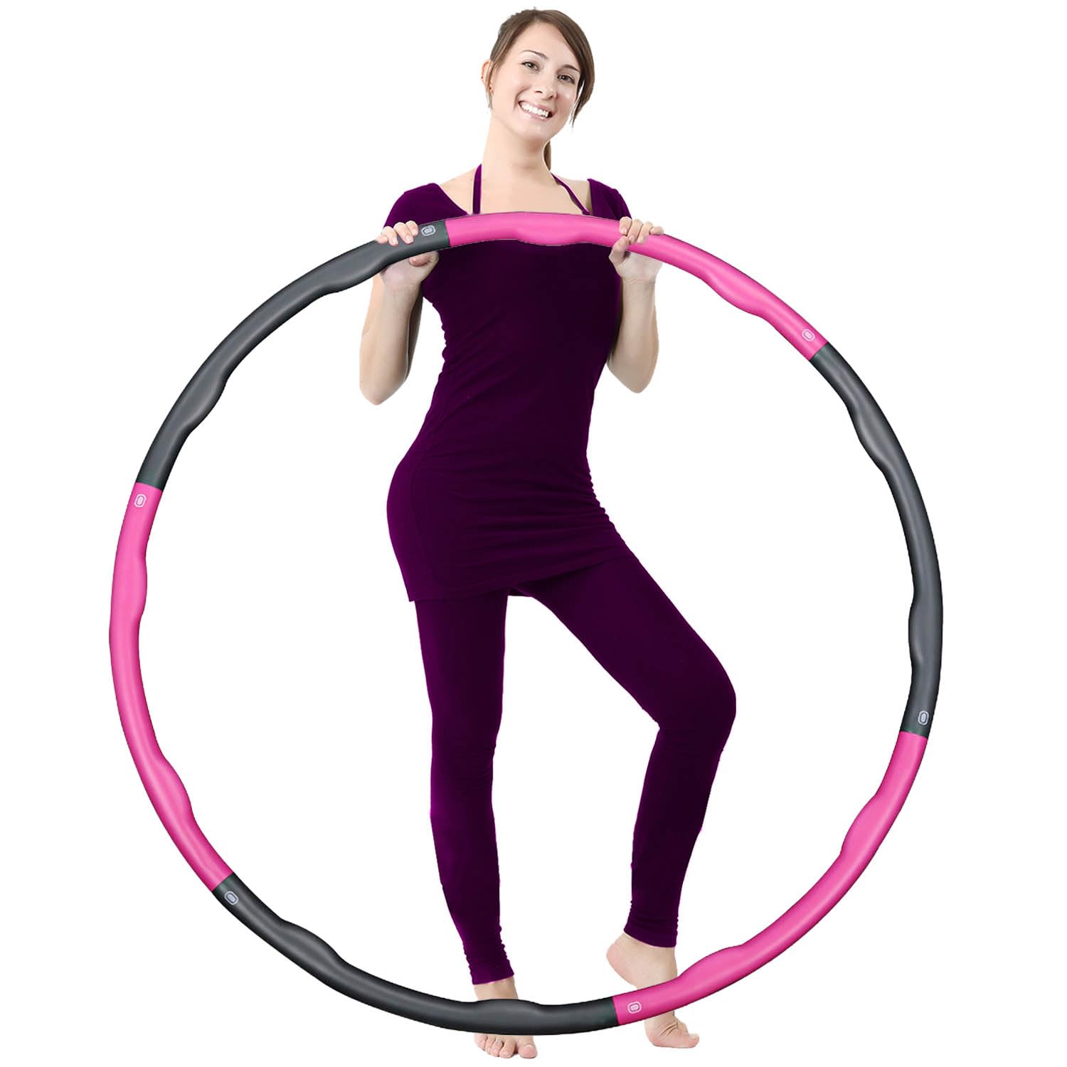 1,8 kg, hula hop, dla dorosłych, do odchudzania, wzór fali, dla zaawansowanych, 6-częściowych i 100 cm, do domu, hoola hop, fitness