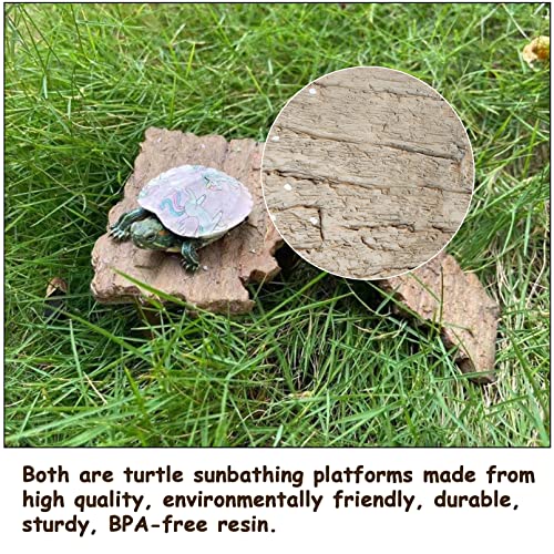 image for Hamiledyi Turtle Basking Platform Tortoise Climbing Ramp Fish Tank Sun