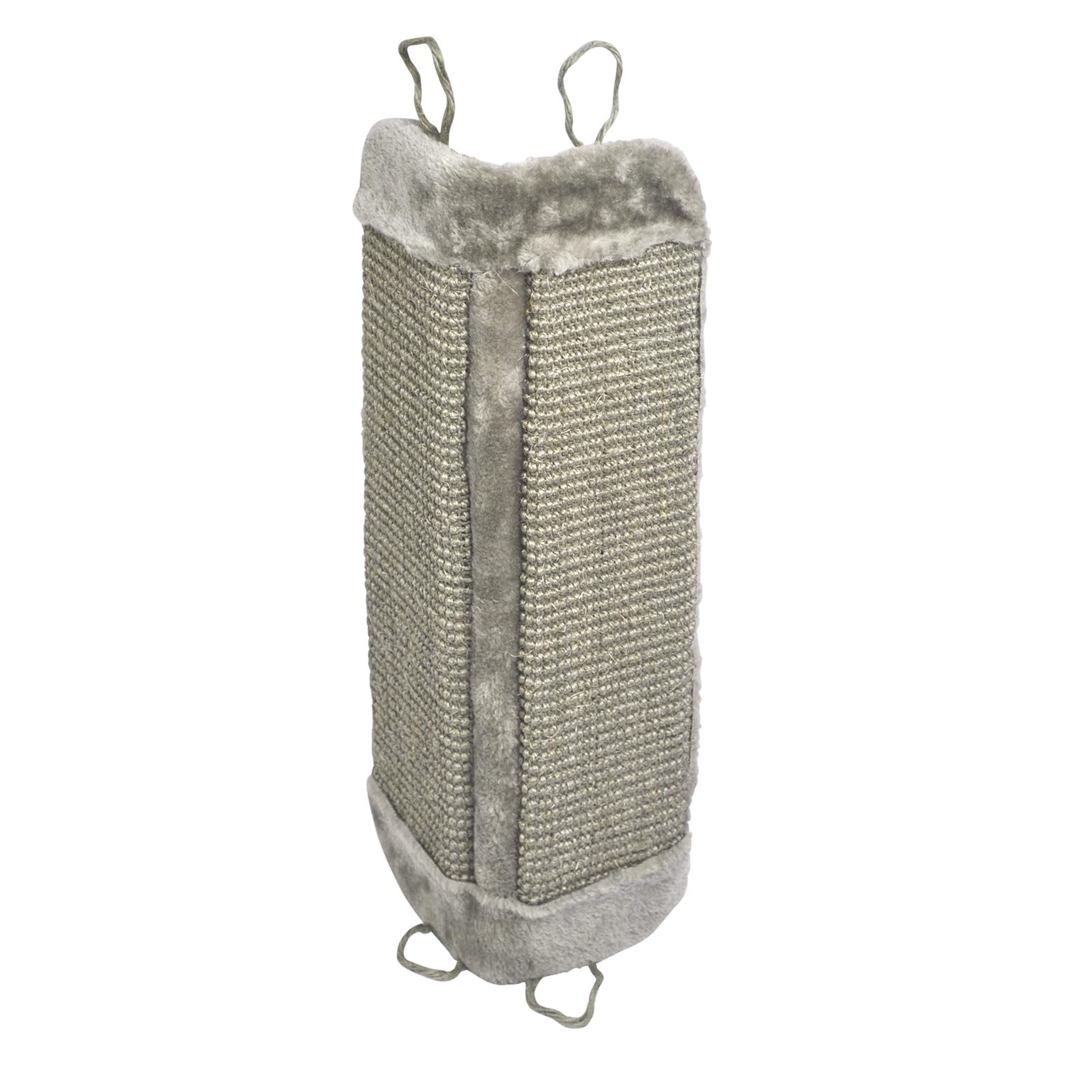 JACK AND VANILLA, Tabla de rascar Moderna para Gatos, diseño Limpio, Materiales duraderos, fácil de Limpiar, Ideal para Espacios pequeños, Dimensiones 24 x 24 x 48,5 cm, Color Gris, Modelo Tabla