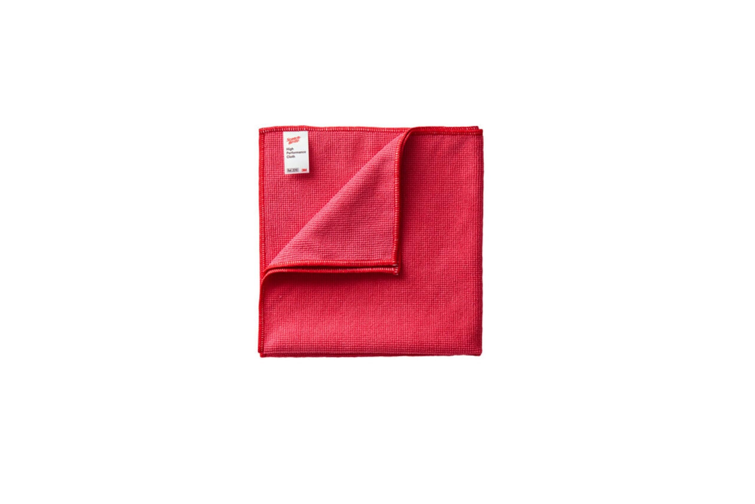 Scotch-Brite Lingettes Microfibre Haute Performance 2010, Rouge, 360 mm x 360 mm