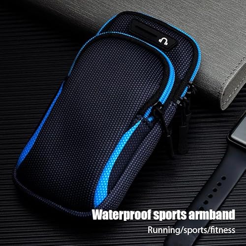 Braçadeira para Celular Suporte corrida Braço Treino Capa Esporte ciclismo (Azul)