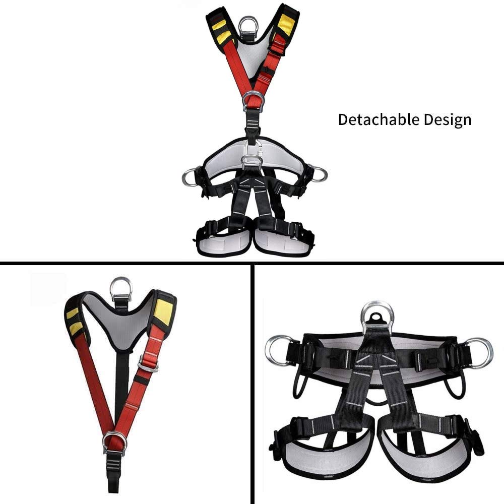 HandAcc Climbing Seat Belt, Large Size Safety Belt Climbing Gear for Tree Climbing, Fire Rescue, Rappelling