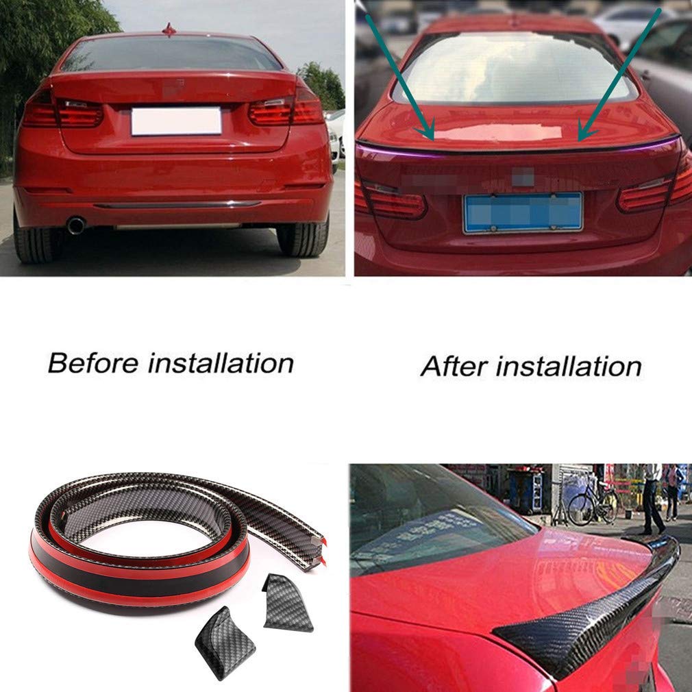 Automaze Samurai Universal Rear Trunk Spoiler Wing Lip with 3M Tape, 1