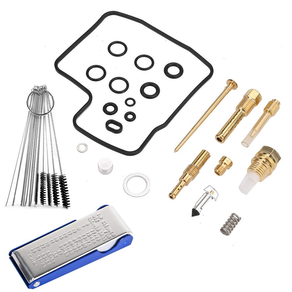 Yomoly Carburetor Rebuild Kit Compatible with 1998-2003 VT750C Shadow ACE & Deluxe Keyster Carb Master Repair Kit w/Carbon Dirt Jet Cleaner Tool