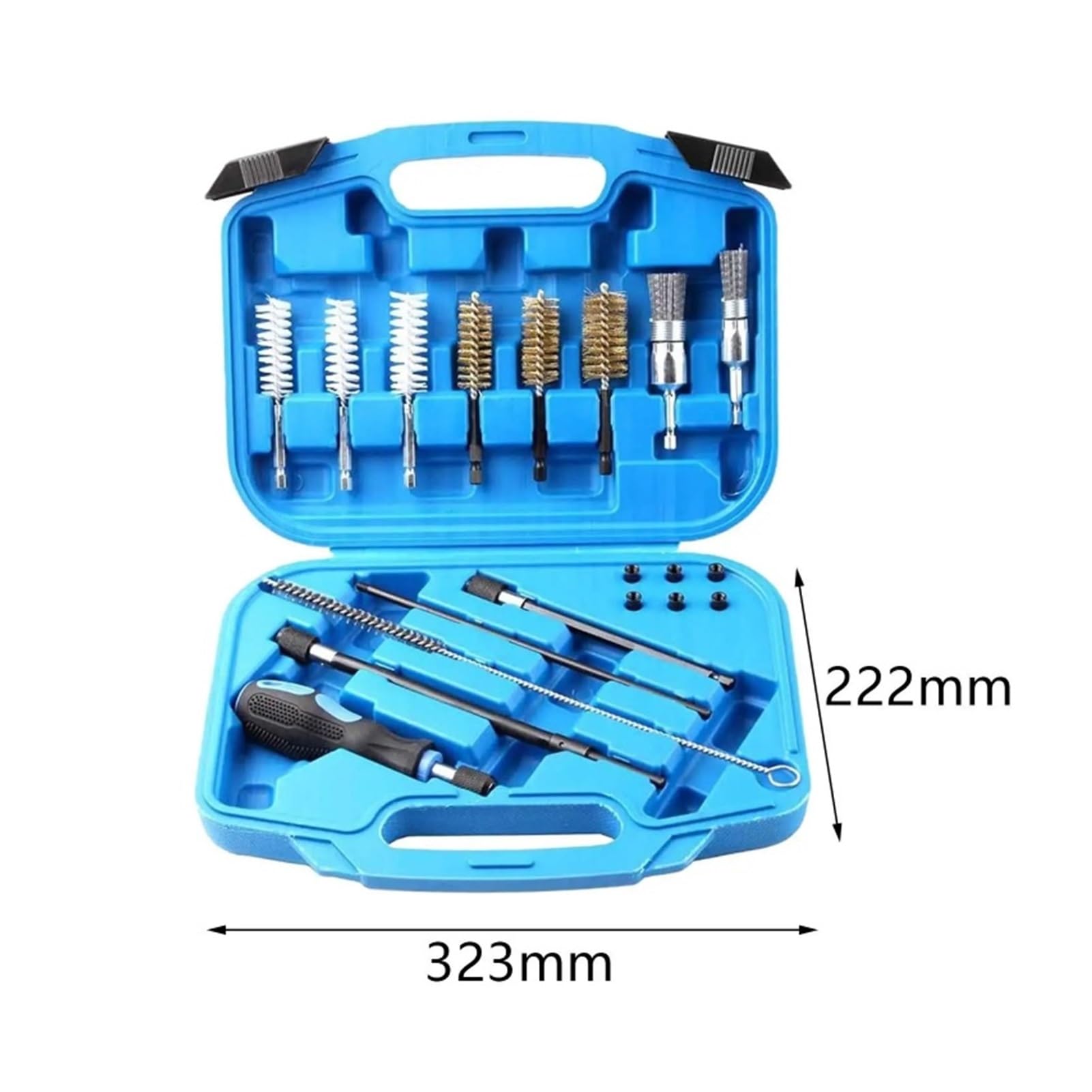 set di attrezzi Kit universale for la pulizia degli iniettori, spazzola Per metallica e adattatore for sedili di auto camion