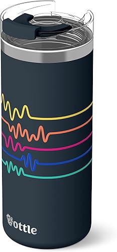 Miniatura 22 de Ottle Reef Roamer - Botella de agua de acero inoxidable, frasco aislado de 34 onzas con tapa a prueba de fugas, sin BPA y asa de transporte, botella