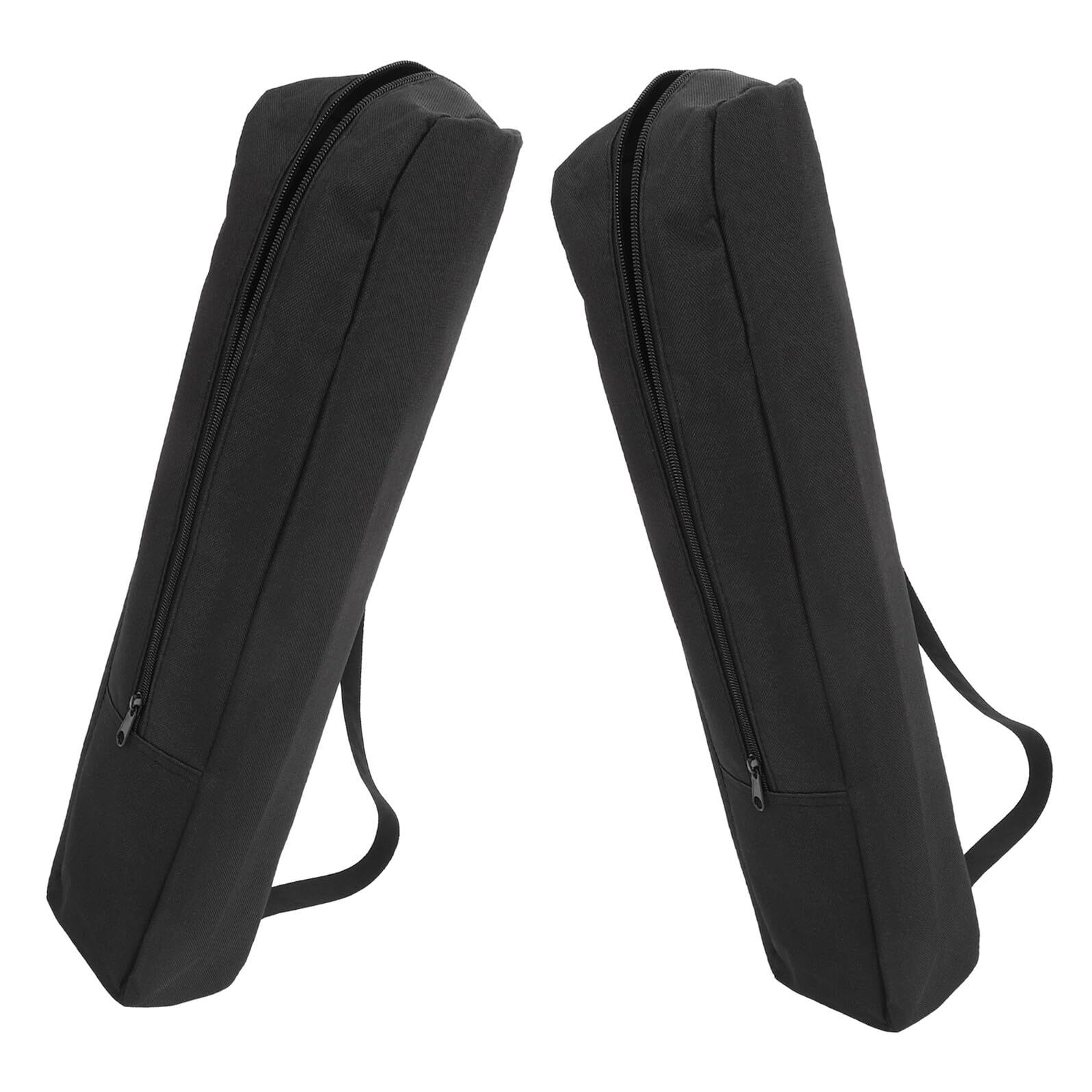 Soportes de micrófono protegidos en este estuche acolchado negro para trípodes y cámaras 8