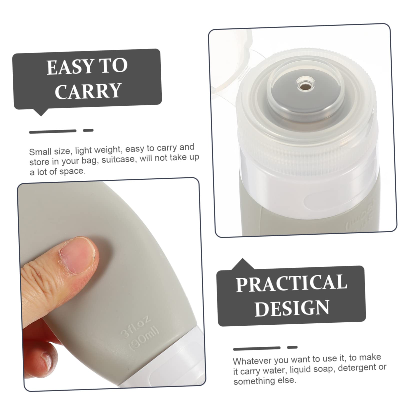 FOMIYES 9 Pz Bottiglia Di Lozione in Silicone Ricaricabile Vuoto Piccola Bottiglia Da Viaggio Sacchetti Di Plastica Per Il Trucco Flacone Cosmetico Viaggiare Gel Di Silice Conservazione