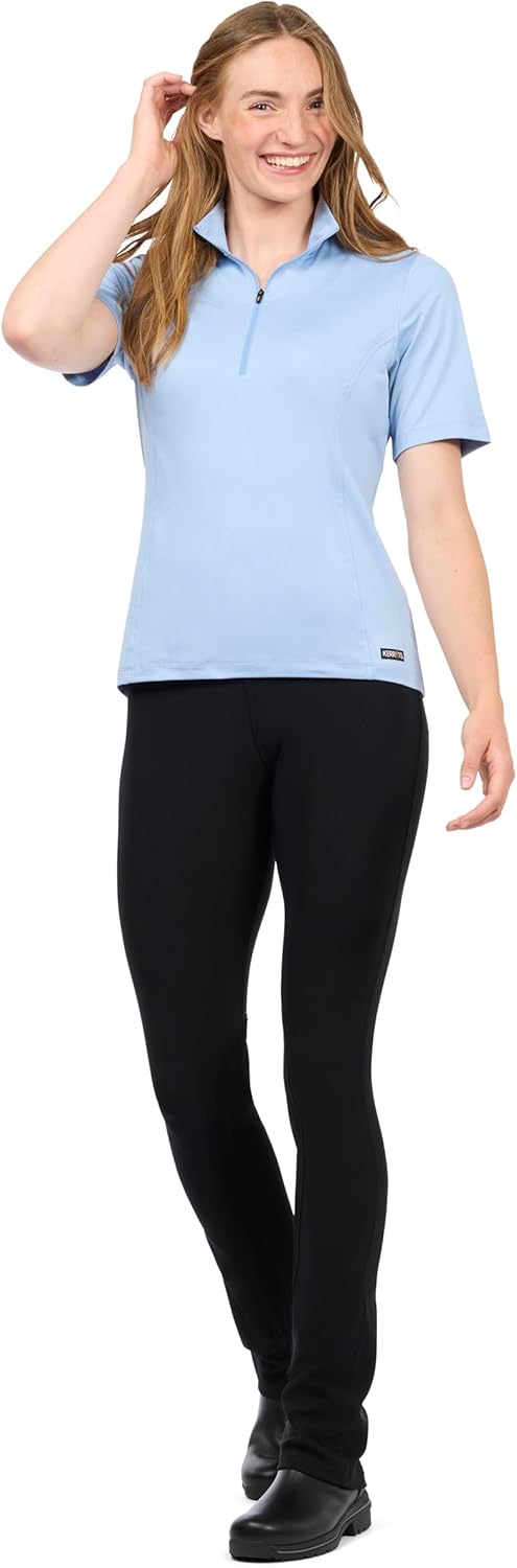 Kerrits Women's Ice Fil Lite Short Sleeve Shirt – Cooling Sun Protection Shirt for Horse Riding, Golf, Hiking