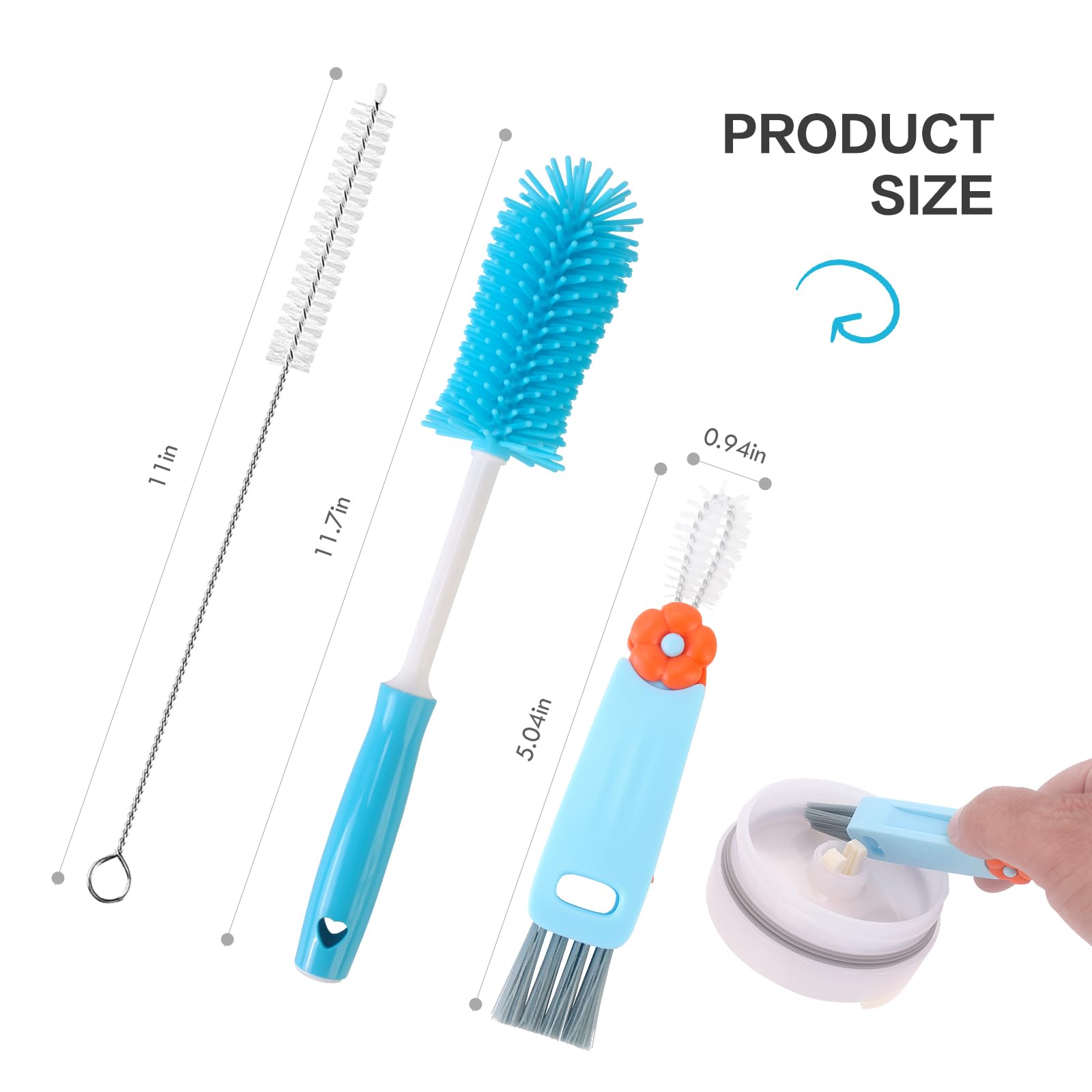 Brush Cleaning Stanley Thermos Silicone Bottle Brush, Water Bottle