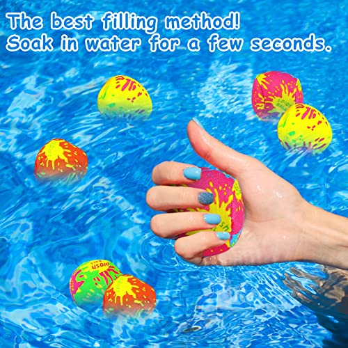 Wasserball,8 Stück Wasserbomben Wiederverwendbare,Wasserbomben Set Splash Bälle,Wasserbomben Bälle,Bälle ein Spiel für Wasserspaß,Splash Ball Wasser Ballon,Wiederverwendbare Wasser Ball