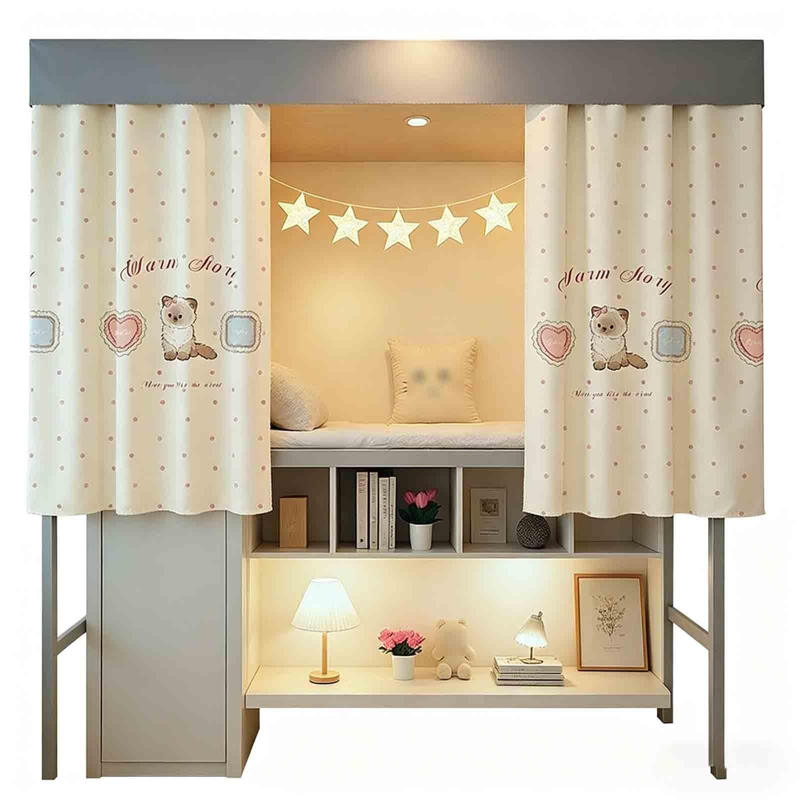 Rideau occultant pour lit superposé avec baldaquin 1.15M motifs imprimés A