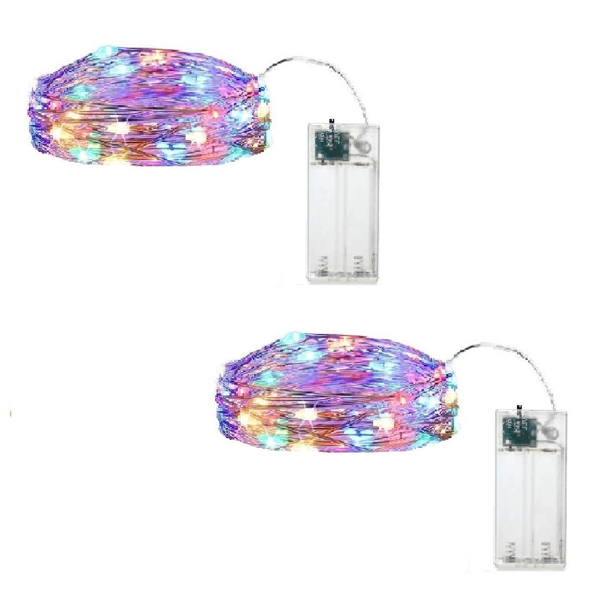 Xenith® 30 LED Fairy String Lights 3 Meter Battery Powered Waterproof for Diwali Chirstmas New Year Festival Wedding Gifting Indoor Outdoor Decoration (Multicolor, Pack of 2)-image-12
