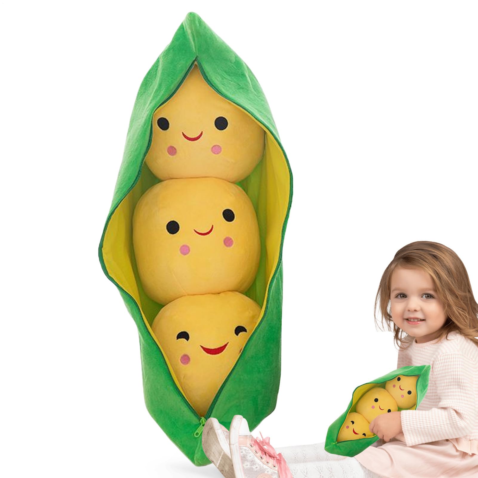 Stuffed Pea Pod Cute Soft Comfortable Novelty Design