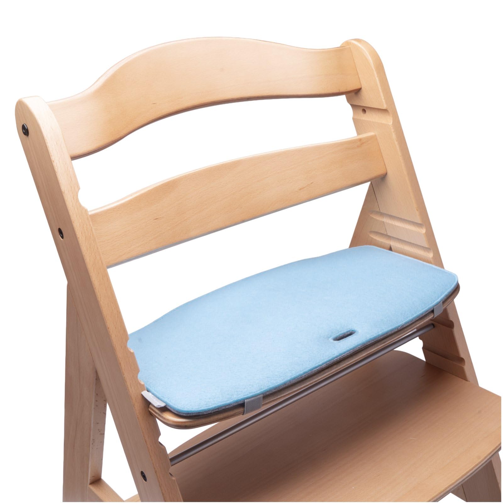 Sitzkissen Hochstuhl kompatibel mit Hauck Hochstuhl (blau) Sitzpolster Kissen Sitzauflage Stuhl Polster Auflage Filz - Zubehör für Kinderstuhl Holz | Mahona
