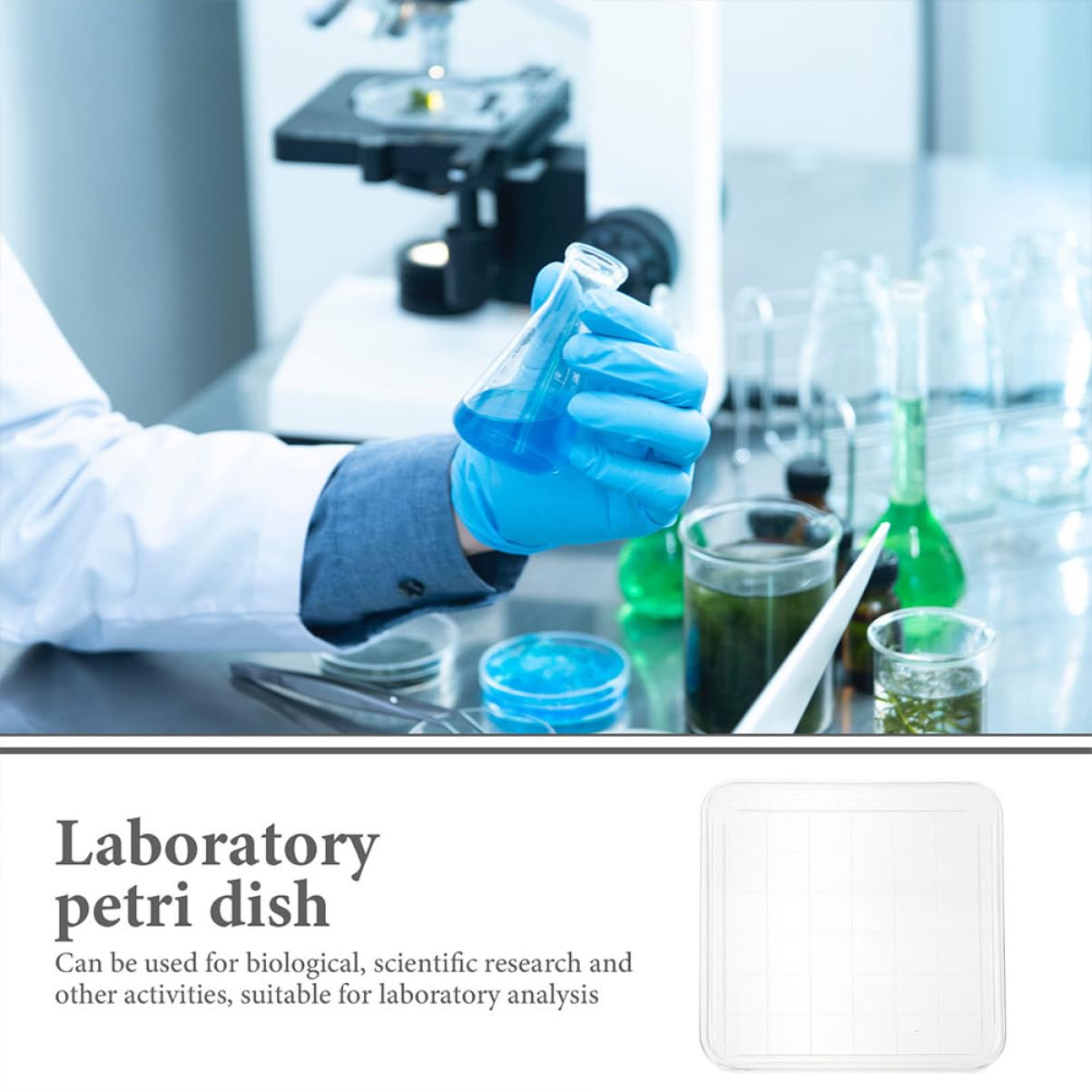 FUNOMOCYA 10pcs Plastic Agar Plates Petri Tray Culture Dish Agar Petri Dishes for Equipment Transparent